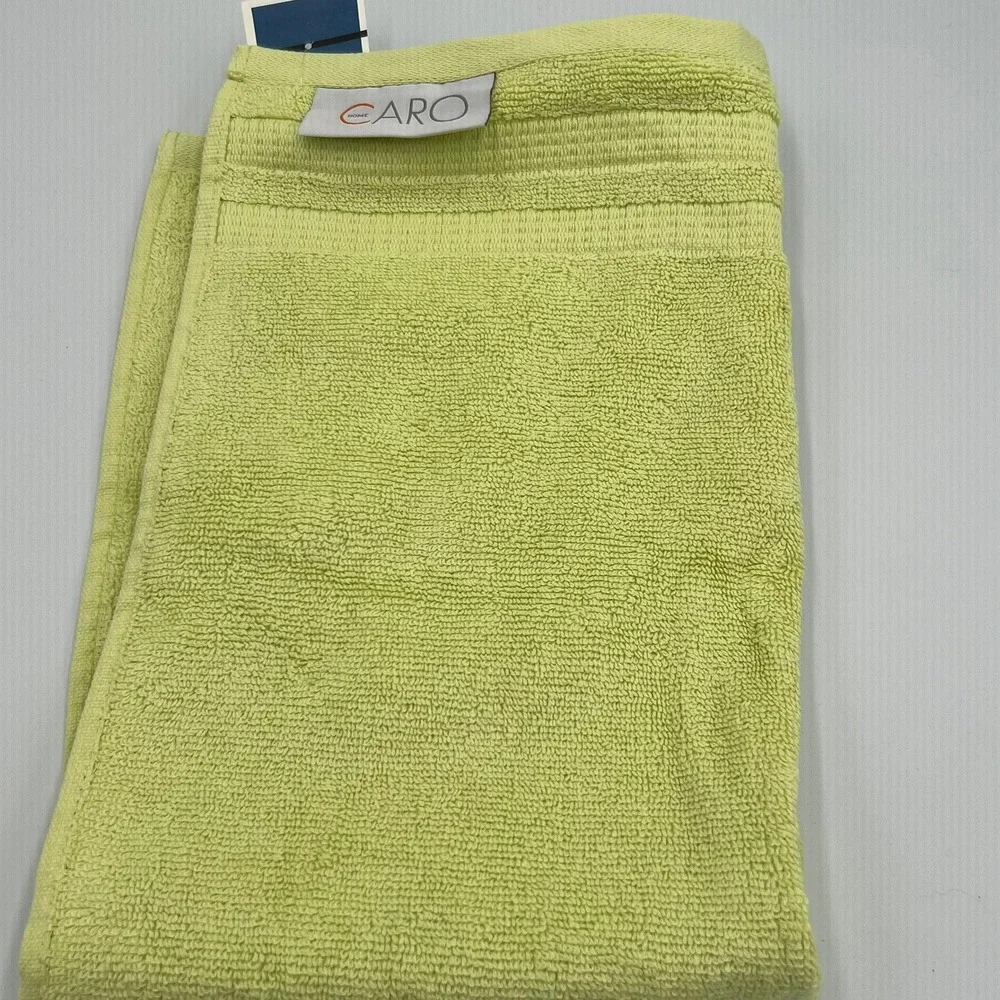 Caro Home Towel Set Unisex OS Lime Green NWT 3 Piece Cotton Hand Washcloth